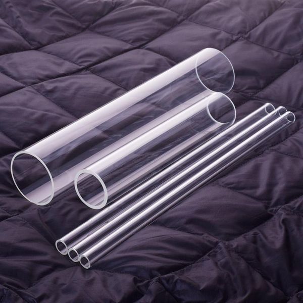 Fournit un tube en verre borosilicate élevé O.D.55 mm d'épaisseur 4,5 mm L. 500 mm / 750 mm / 1000 mm tube en verre résistant à la température