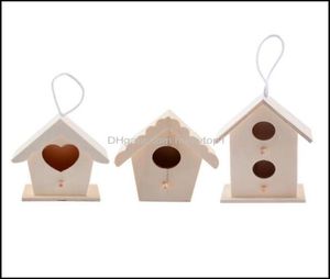 Supplies Home Garden 99cm Small Bird Bird House Outdoor Nesting Box Garden Yard Hanging Décoration Nest Assorides Pet Cages DR6678813