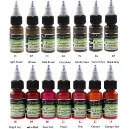 Supplies Microblading Earprow Tattoo Pigment Manual Tattoo Encre Permanent Maquillage Micropigmentation Perma Blend Pigment Coloring Tint 15 ml