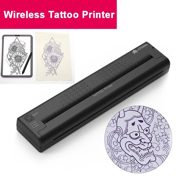 Supplies Mini Wireless Thermal Tattoo Imprimante Machine Thermal Pochie Copier Imprimante Dessin de transfert Papier Accessoires pour Tattoo Art