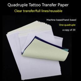 Suministra nuevos 20pcs/40pcs/60pcs Tattoo Transfer Paper Spirit Master Stencil Copier Paper de tatuaje de carbono caliente