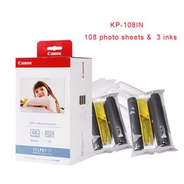 Supplies Original KP108in 4 * 6 pouces 100 * 148 mm Papier photo avec cartouche à encre pour imprimante photo portable canon CP800 CP910 CP1200 CP1300