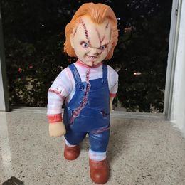 Fournitures Autres fournitures de fête d'événement Graine originale de Chucky 1/1 Stand Statue Collection d'horreur Figurine de poupée Jeu d'enfant Good Guys Big Chuck