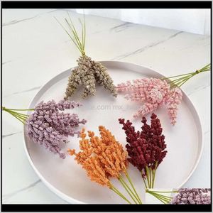 Levert feest decoratieve feestelijke kransen tuinreal natuurlijk gedroogd geconserveerde verse gierst bloemen boeket eeuwige mini fruit branch voor ch