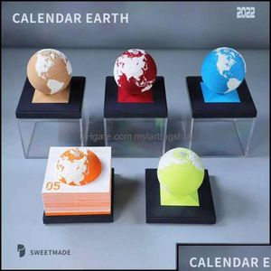 Fourniture Favor Festive Event Home Garden Omoshiroi Block 365 Feuilles de terre Calendrier avec surprise Cubes de bloc-notes 3D DHPWA