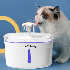 Benodigdheden Waterfontein voor huisdieren Automatische hondenwaterdispenser van 2 liter Elektrische LED-verlichting USB Kattenwaterdrinkfontein Waterdrinkbak