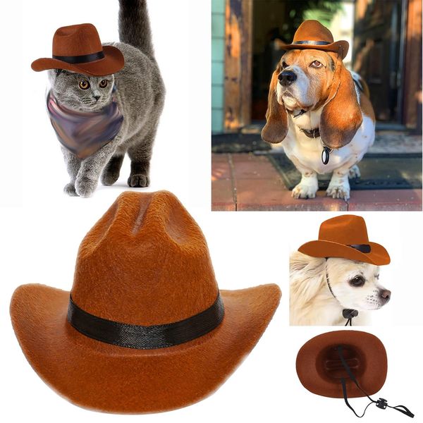 Suministros Sombrero De Vaquero Para Mascotas Ropa Perro Gato Sombreros De Vaquero Cachorro Gorra Ajustable Adecuado Para Perros Pequeños Y Gatos Sesiones De Fotos De Fiesta De Cumpleaños