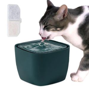 Suministros Fuente para mascotas Fuente de agua automática Dispensador para perros de 2,5 l Fuente silenciosa antiseca para gatos Dispensador de agua con diseño de luz LED inteligente
