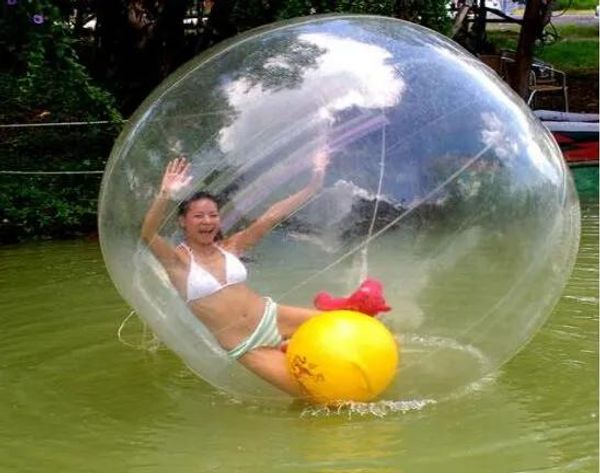 Suministros de pelota para caminar por el agua Popular, bolas inflables de PVC para bailar zorb, pelota deportiva de 2m