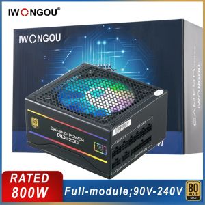 Levert voeding voor PC 800W 700W 600W 80 plus 110V 220V DCATX 500W Bron Iwongou Actieve PFC RGB Argb Fonte PC Gamer Gaming PSU