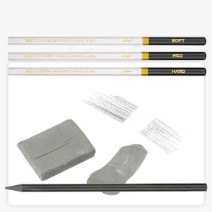 Fournitures Ensemble d'art professionnel 37 pièces ensemble de croquis de dessin avec croquis crayons de charbon de graphite sac gomme Kit d'art pour artiste étudiant