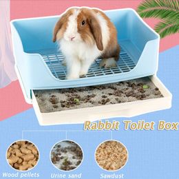 Fournitures lapin Hamster formation toilette tiroir pour animaux de compagnie pot pratique bac à litière pour lapin grande baignoire artefact accessoires pour animaux de compagnie furets