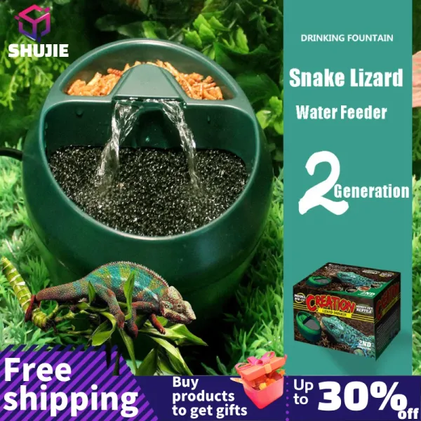 Supplies Reptile Waterfall Drinking Fountain Eco Friendly Watering Water Food Bol Fourniture Fourniture pour les grenouilles Tautres de caméléon