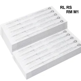 Supplies Romlon Tattoo Needles 10pcs Dispostable Stérilisé RL RS RM M1 AIGINES POUR TATOO HINE Microblading Permanent Makeup Supply