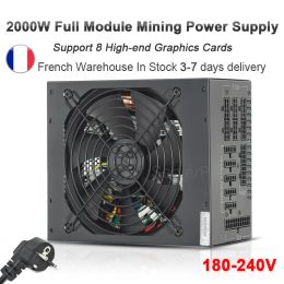 Levert Senlifang Gloednieuwe volledige module 2000W Mijnservoorziening Ondersteuning 8 GPU 160V240V enz. RVN ATX PC PSU voor BTC Miner Machine