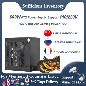 Supplies Senlifang pour PC PSU 600W 800W MAX 24PIN 12V ATX 110V 220V CARTE VIDÉO HIGHIND UNIVERSELLE CLATE