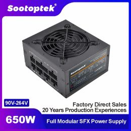 Supplies SFX 650W Alimentation entièrement modulaire Micro PSU 80 Plus GLOD 8 cm ventilateur silencieux