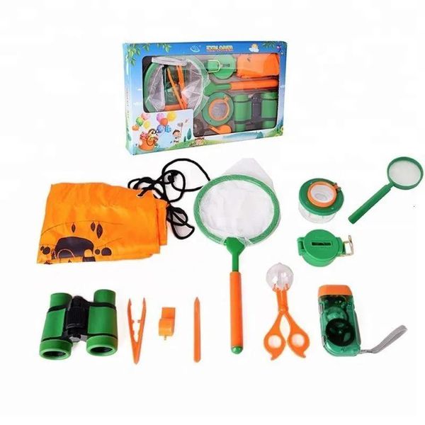 Fournitures Fournitures pour petits animaux Exploration en plein air Filet à insectes Aventure Kit de capture d'insectes Ensemble d'équipement optique scientifique éducatif pour enfants