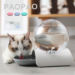 Levert Slakken Bubble Cat Water Bowl Automatische waterdispenser Fontein voor katten grote drinkdrinkkom drinker geen elektriciteit 2.8l