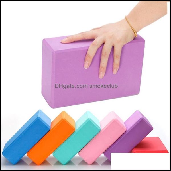 Fournitures Sports En Plein Air Nous Stock 3 Jours Eva Blocs De Yoga Briques Densité Mousse Moussante Exercice À Domicile Fitness Santé Gym Étirement Sha Train