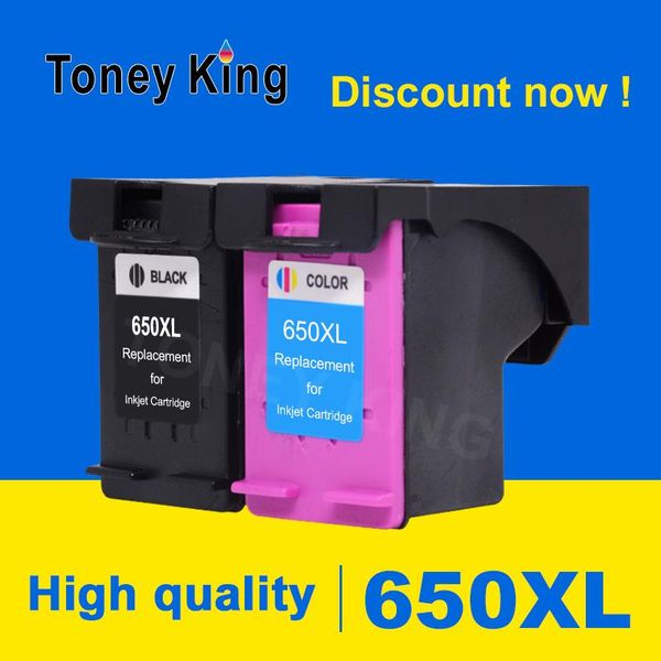Fournitures Toney King 650 XL cartouche d'encre reconditionnée de remplacement pour HP650 pour imprimante HP Deskjet 1515 2515 2545 2645 3515 3545 4515