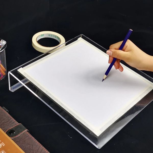 Suministro de mesa de dibujo acrílico transparente soporte de estantería de estanterías de escritorio de agua de escritorio de aceite de acuarela para pintar suministros de arte