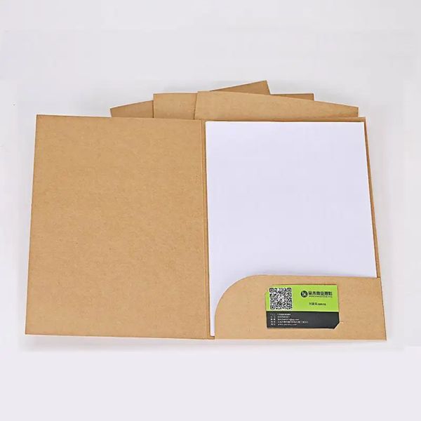 Supplies Wholesale 100 PCS A4 Fichier de fichiers en papier avec des couleurs Kraft de poche pour choisir la taille 22 * 31cm