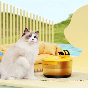 Suministros Dispensador de agua inalámbrico para gatos 2.2L Gran capacidad Silencio Fuente de agua automática para gatos Filtro de sensor inteligente Alimentador de bebedero de agua para mascotas