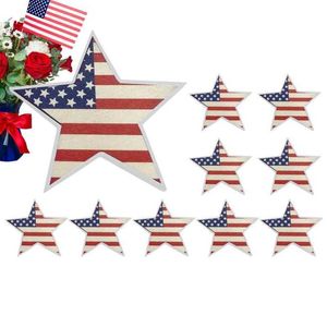 Levert houten patriottische ster houten sterrenborden voor onafhankelijkheid 4 juli houten stertafel middelpunt decoratie p230512