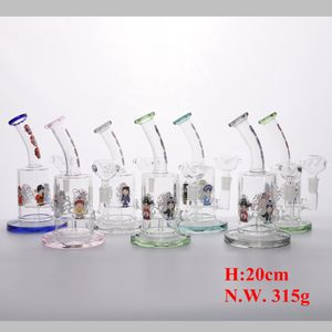 H20cm Peking Opera Series Smoking Dab Rig Glazen/Dab Rig Waterbong met 6 verschillende drukken