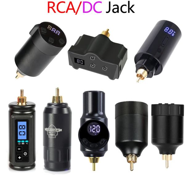 Fuente de alimentación profesional para tatuaje, conector RCA/DC, pantalla Digital LED, batería portátil inalámbrica, cable tipo C para máquina de tatuaje