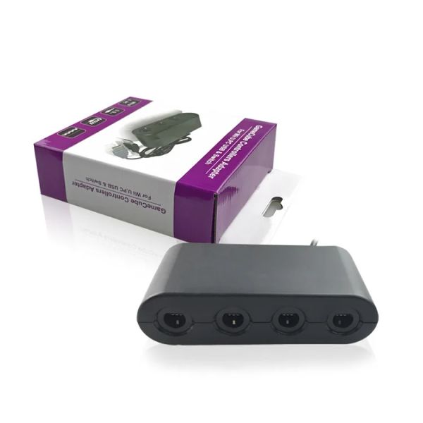 Fournit 4 Ports pour adaptateur de contrôleur GameCube pour commutateur nintention Wii U PC USB SH C3S0 U6O2 C8Q1 prend en charge l'émulateur GC/Wii Dolphin