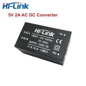 Levering gratis verzending Hilink 220V 5V 10W 2a AC DC geïsoleerde schakelstap Down voedingsmodule AC DC Converter Module HLK10M05