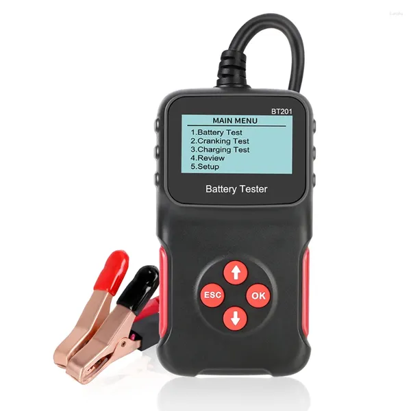 Prise en charge 6 langues BT201 Testeur de batterie de voiture 12v Testeur de diagnostic multifonction Cranking Charging Circut Test Universal