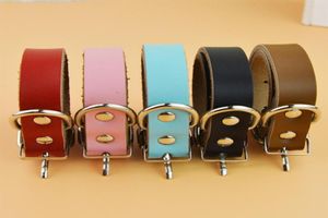 Support Drop Shippng High Quality Pure Cow Leather Pet Dog Cand Col Collar STRAP 100 PIODSLOT314N2424301