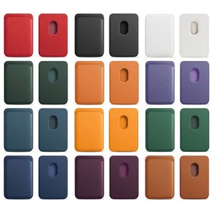 Ondersteuning Voor Magsafe Magnetische Lederen Portemonnee Voor iPhone 15 14 13 12 11 Pro Max Kaartsleuven Houder Cover adsorptie Accessoires