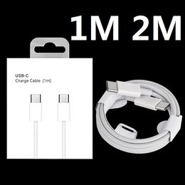 1M 2M PD USB C a USB-C Tipo c Cable Carga rápida C-C Cables de cargador para Samsung Galaxy S10 S20 S22 S23 Utral Htc LG Xiaomi Huawei Teléfono Android con CAJA