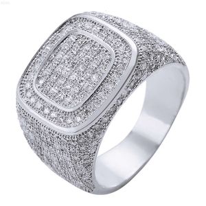 Ondersteuningspuntboorpentest van de groothandel 925 Silver Mozan Diamond Ring Atmosferic Men's Square Ring