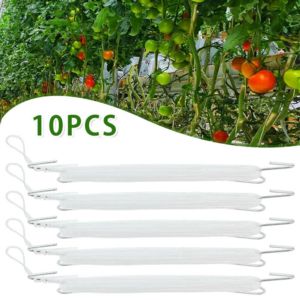 Supports 10 pièces plante tomate Support oreille crochet pince plantes treillis jardin légumes Patch fruits crochets pinces fournitures de jardinage corde en Nylon