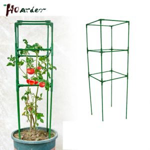 Soutient les piquets de plante pour les plantes intérieures Plante Prise de support Prise de tomates Cage de tomates carrées de tomates pour le concombre de légumes de jardin