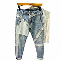 Supzoom Nieuwe Collectie Hot Koop Top Fi Herfst Rits Gestoofde Casual Patchwork Cargo Denim Zakken Cott Jeans Mannen 850H #