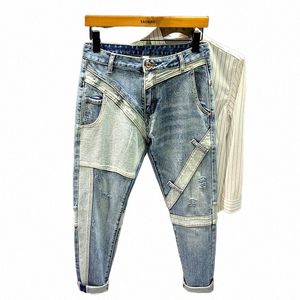 Supzoom nouveauté offre spéciale Top Fi automne veste pour homme ragoût décontracté Patchwork Cargo Denim poches Cott jean hommes 850H #