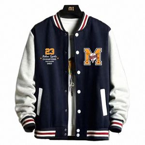 Supzoom nouveauté lettre côtes manches Cott haut Fi Logo simple boutonnage décontracté Bomber veste de Baseball lâche Cardigan manteau I793 #