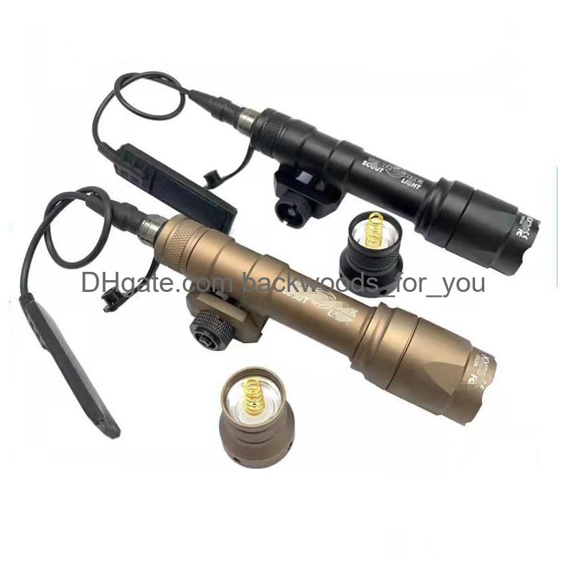 Tactische Accessoires Airsoft Surefir M600 M600C Scout Zaklamp Lumen LED Tatical Jachtgeweer Wapenlicht met Dubbele Functie Tape Swtich