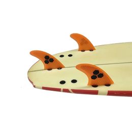 Palmes de Surf Double onglets S Fin nid d'abeille planche de Surf aileron couleur Orange aileron de surf Quilhas propulseur accessoires de surf 231225