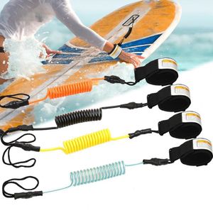 Surf Leashes Coiled Surf Leash Safety Surf Sup Coiled Premium Surf Surfboard Paddle Board Pols Ankle Leash voor zeesurfen Beentouw 230727