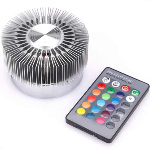 Lámpara de pared LED montada en la superficie Incrunte la lámpara de efecto RGB Rayos de proyección de girasol Rayos de control remoto Corredor 3W