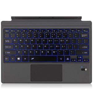 Surface Pro 6/5/4/3 - Clavier Bluetooth sans fil ultra-plat avec pavé tactile 7 touches rétroéclairées et Lithium intégré