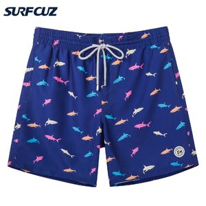 SURFCUZ Short de bain pour homme avec doublure en maille Short de plage à séchage rapide pour homme Maillots de bain Maillots de bain Homme Maillot de bain