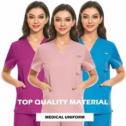 Chirurgie Uniform Tandarts Scrubs Tops Fi Hotel Werkkleding Scrub Shirts Medisch Uniform Dierenwinkel Arts Verpleegkundige Blouse Verpleging t1KV#